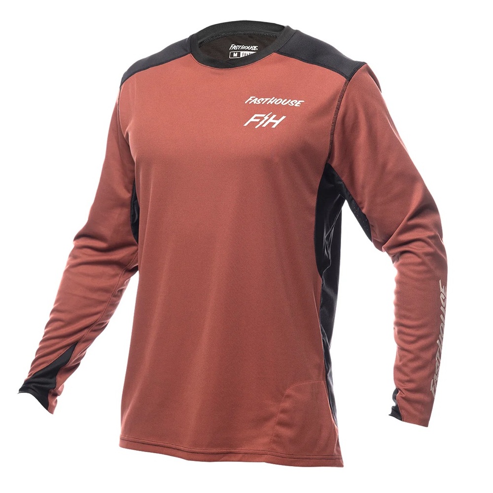 Fasthouse Alloy Rally LS Jersey Rust and Black Long Sleeve Tee